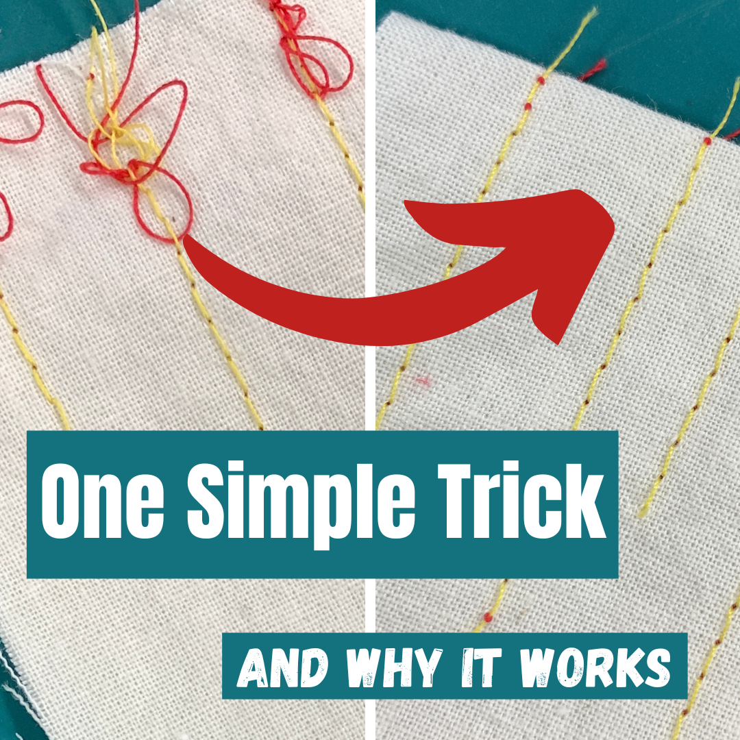 How to eliminate messy starting stitches • Pretty Simple Sara