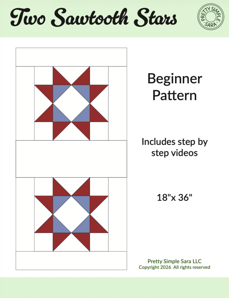 Two Sawtooth Stars Table Runner