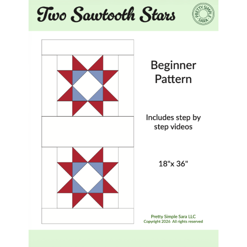 Sawtooth Star tablerunner pattern